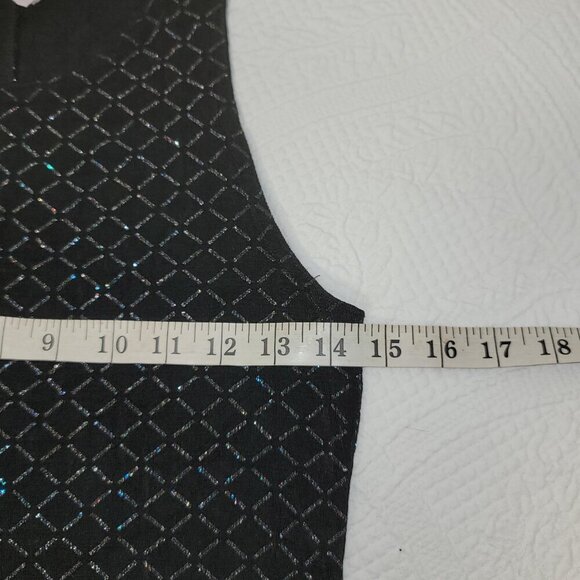 824. LA Belle Sleeveless Dress Black Sz M - Picture 3 of 7